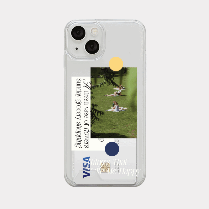 spring sticker 디자인 [투명 카드수납 폰케이스]아이폰14 13 12 미니 mini 엑스 프로 pro max 맥스 갤럭시 Z플립 스마트 변색없는 젤리 감성