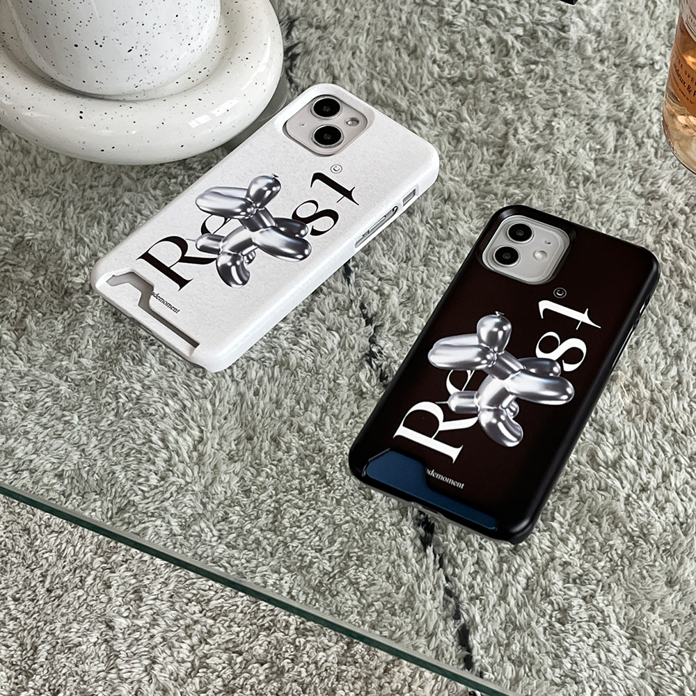 레스트벌룬 레터링 디자인 [카드수납 폰케이스]아이폰14 13 12 미니 mini 엑스 프로 pro max 맥스 갤럭시 Z플립 핸드폰 감성